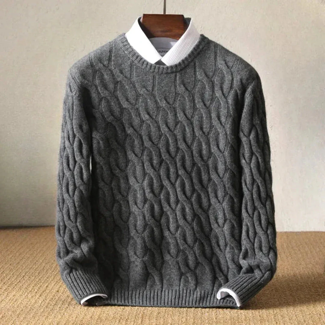 Pull Tricoté Premium pour Hommes – Pull d’Hiver Stylé à Col Rond - Image 3