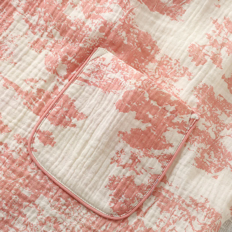 Pyjama Kimono Rafraîchissant Femme en Gaze de Coton – Ensemble 2 Pièces Léger Respirant Doux avec Coupe Décontractée pour Toutes Saisons - Image 5