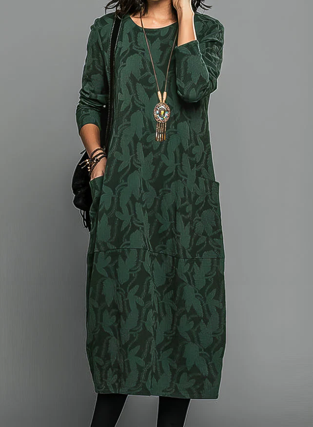 Robe ample à motif pour femme – Élégance décontractée au quotidien - Image 2