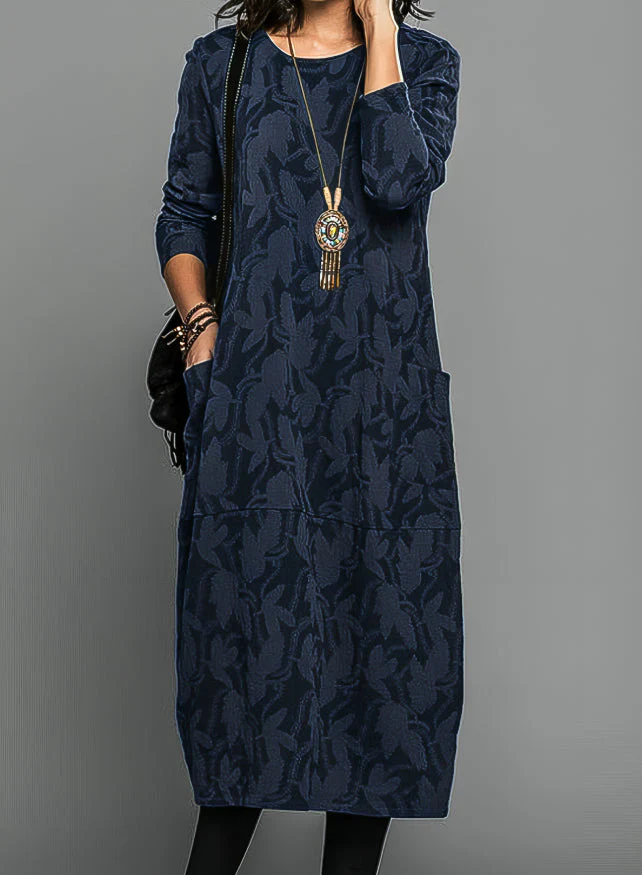 Robe ample à motif pour femme – Élégance décontractée au quotidien - Image 3