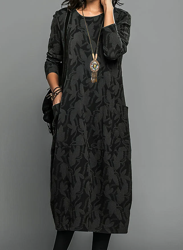 Robe ample à motif pour femme – Élégance décontractée au quotidien - Image 4