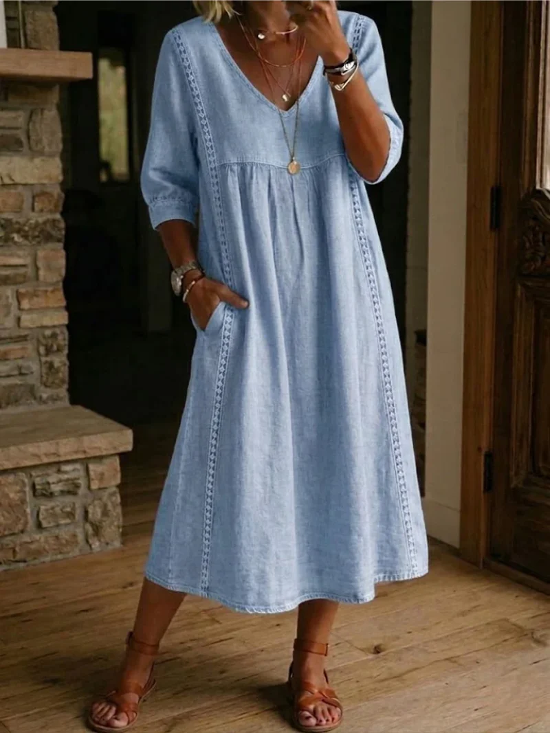 Robe avec poches pour Femme – Style Décontracté et Confortable - Image 2