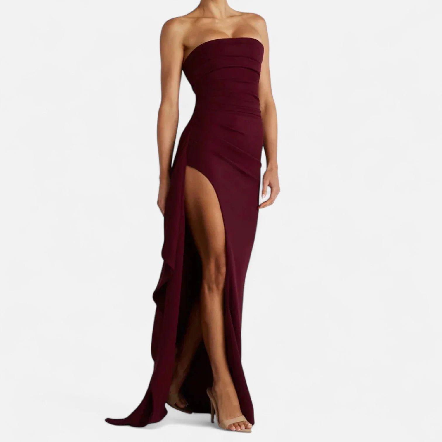 Robe bustier fendue pour femme – Style glamour contemporain, audacieux et élégant pour une soirée élégante - Image 3