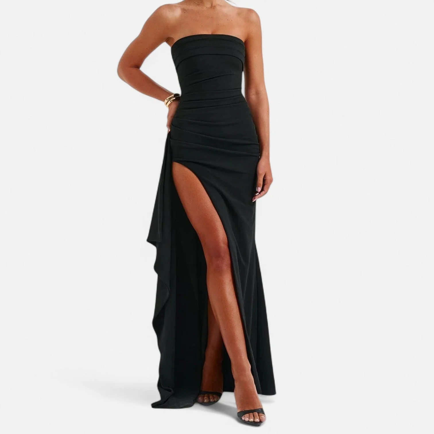 Robe bustier fendue pour femme – Style glamour contemporain, audacieux et élégant pour une soirée élégante - Image 4