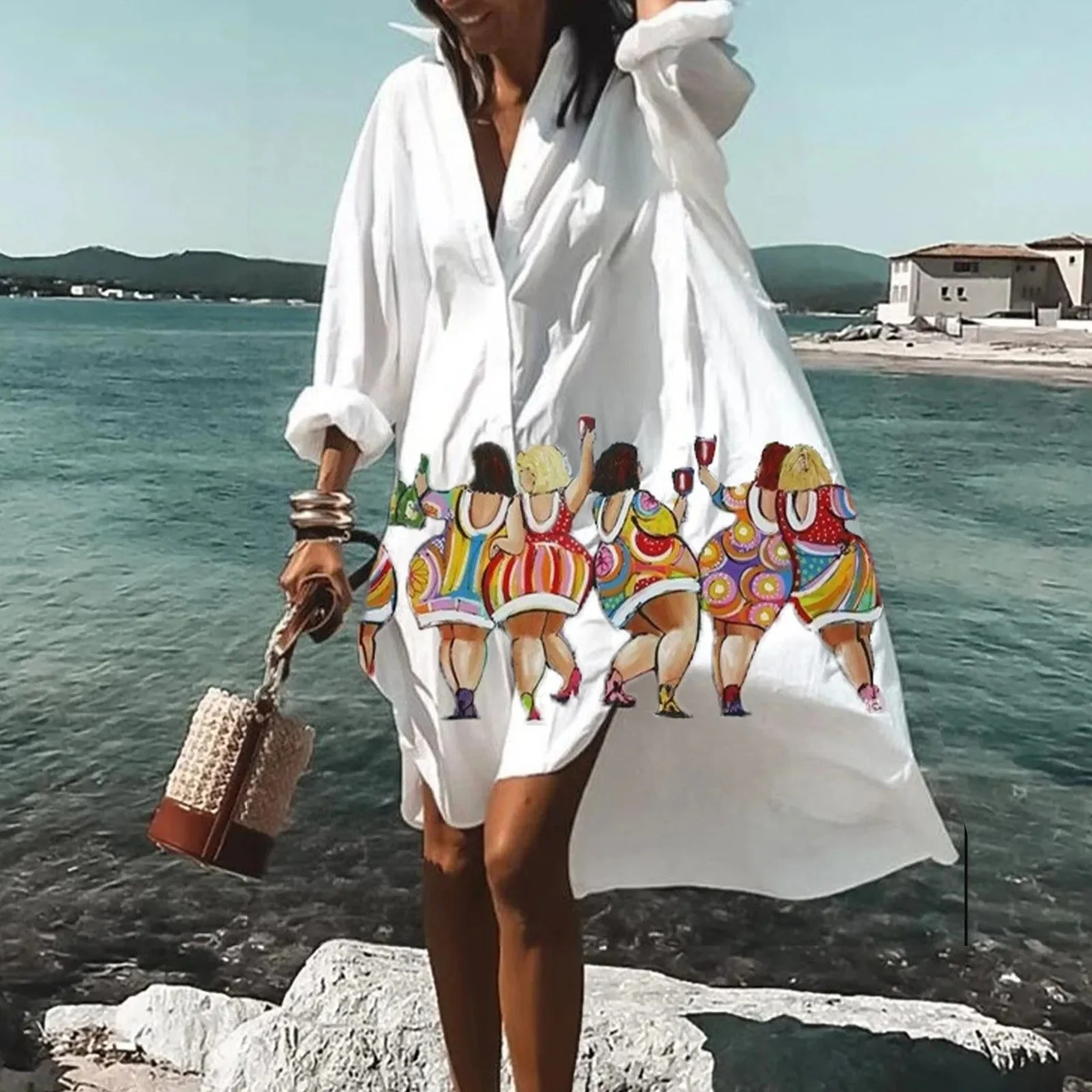 Robe Chemise Décontractée en Lin Femme – Coupe Droite Légère d’Été - Image 3
