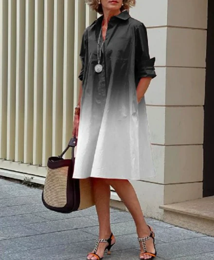 Robe chemise femme à pois polka dot – Coupe fluide élégante en coton mélangé - Image 10