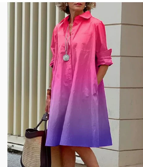 Robe chemise femme à pois polka dot – Coupe fluide élégante en coton mélangé - Image 7