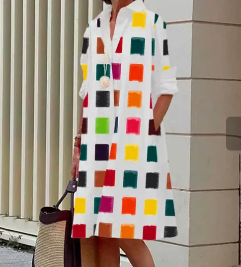 Robe chemise femme à pois polka dot – Coupe fluide élégante en coton mélangé - Image 8