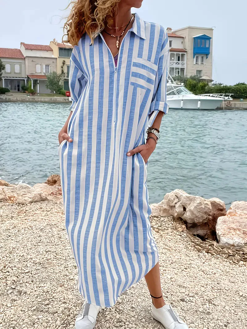 Robe chemise rayée - Robe longue pour tous les jours - Image 2