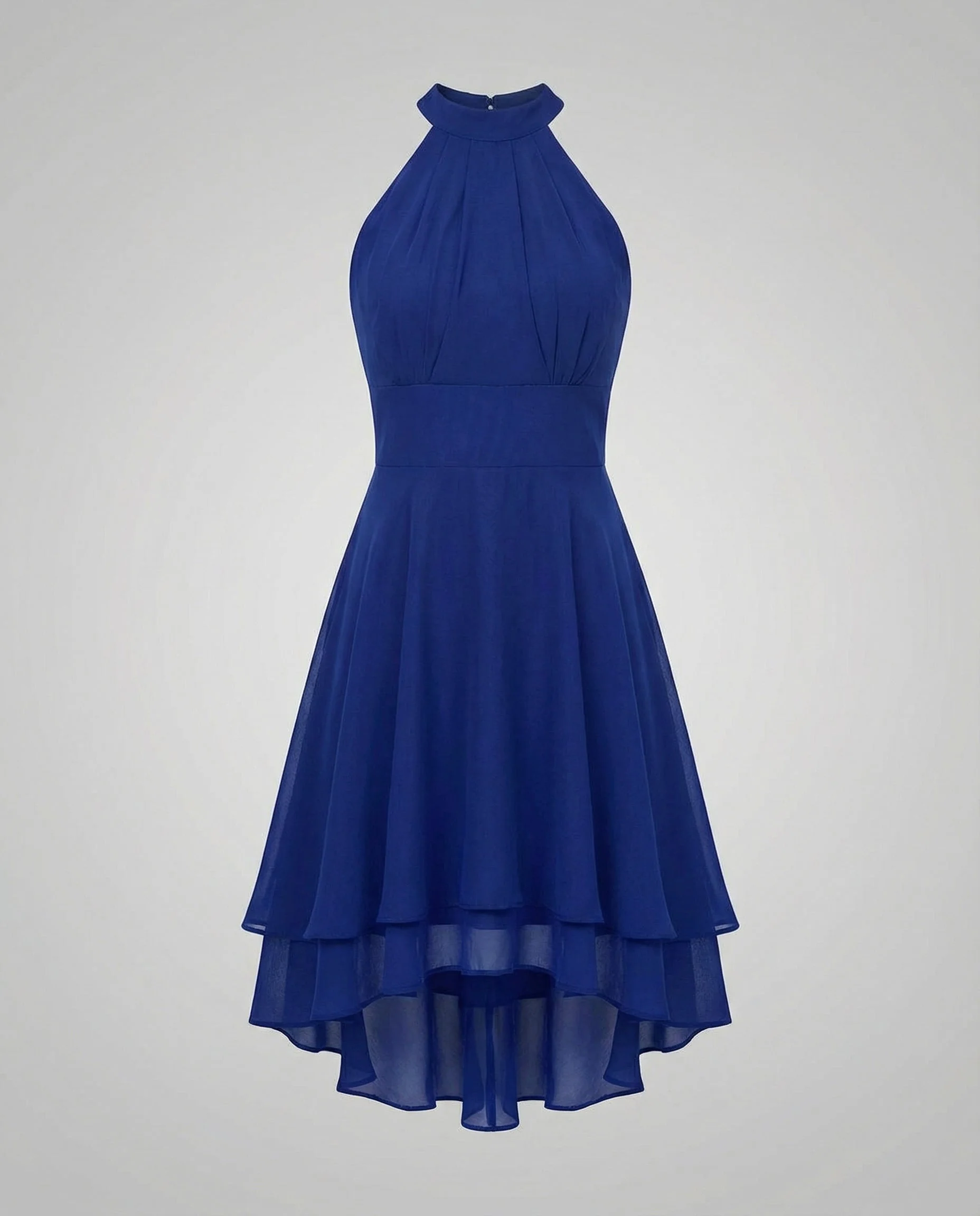Robe Cocktail Élégante Femme – Mini Plissée En Chiffon Sans Manches - Image 11