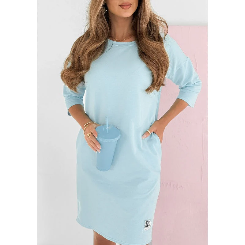 Robe courte en coton style oversize – Tenue quotidienne légère et tendance - Image 4