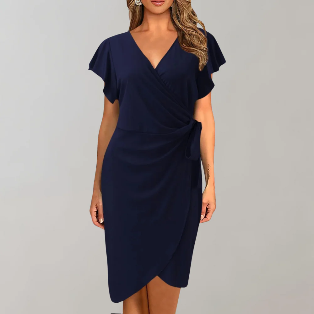 Robe d’été mi-longue pour femme à coupe aérienne et design intemporel - Image 4