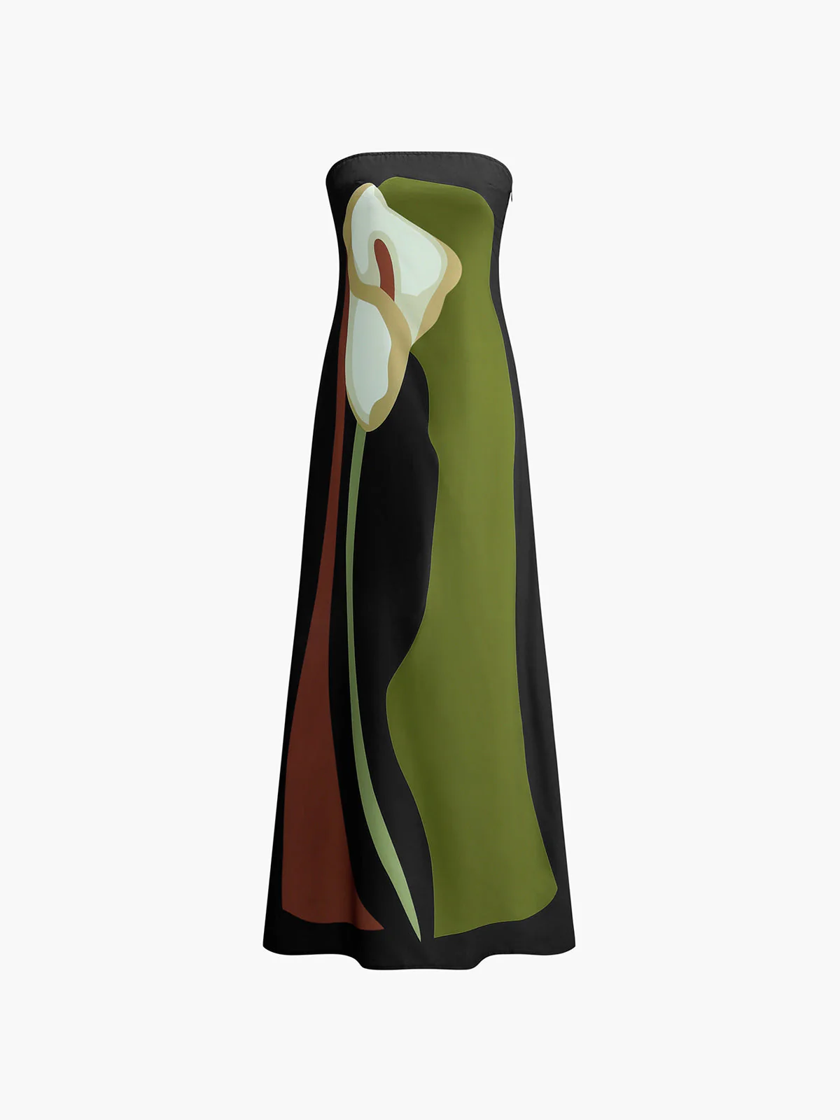 Robe De Cocktail Sans Bretelles Femme Silhouette Longue Élégante - Image 11