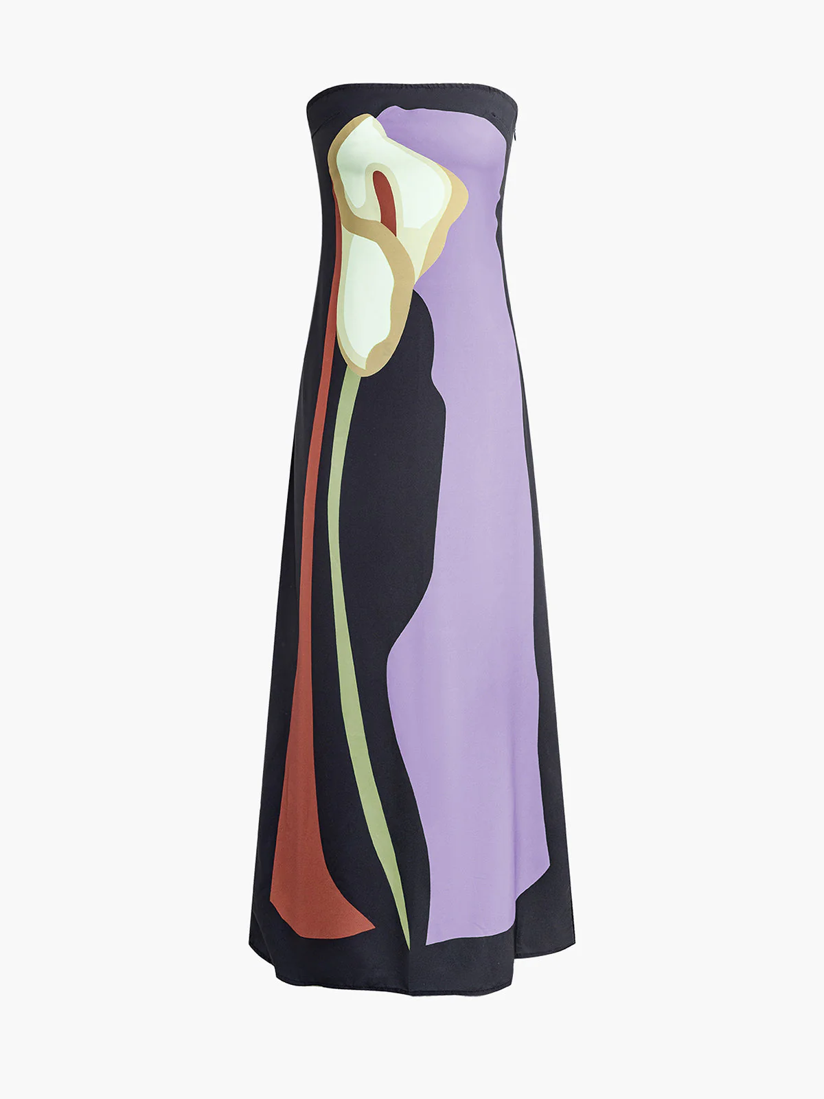 Robe De Cocktail Sans Bretelles Femme Silhouette Longue Élégante - Image 13