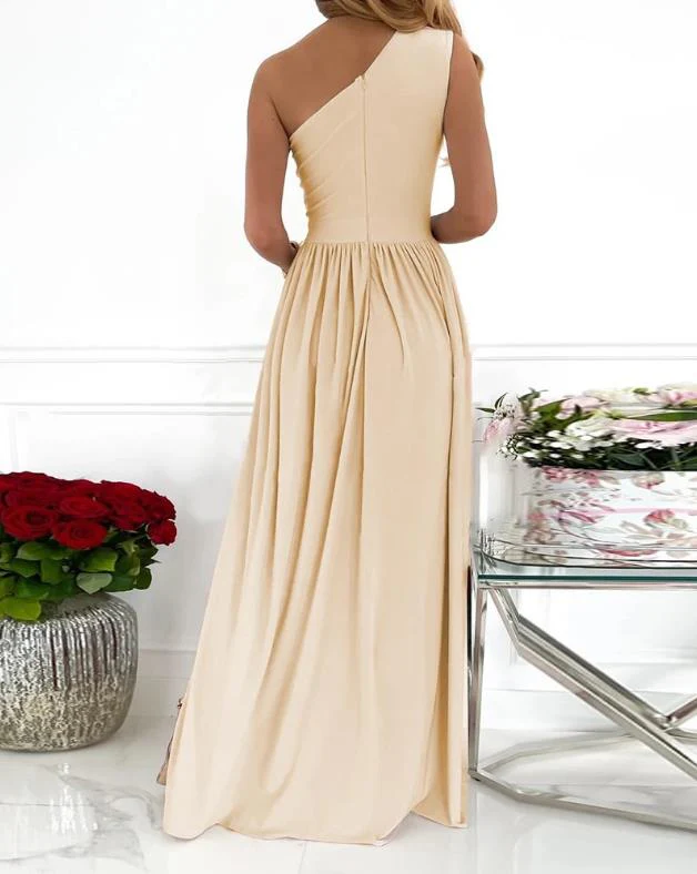 Robe de soirée fendue à une épaule – Élégance assurée - Image 4