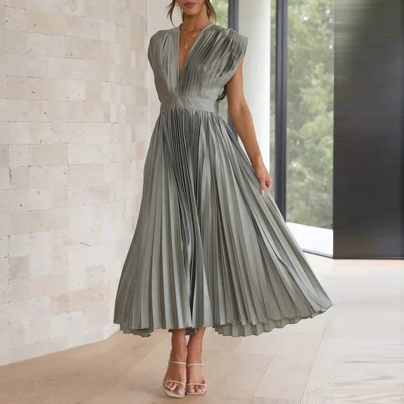 Robe de Soirée Longue Plissée élégante pour Femme - Image 6