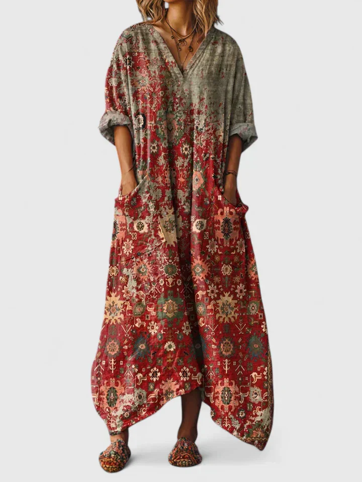 Robe décontractée et élégante pour femmes - Robe longue ample et colorée