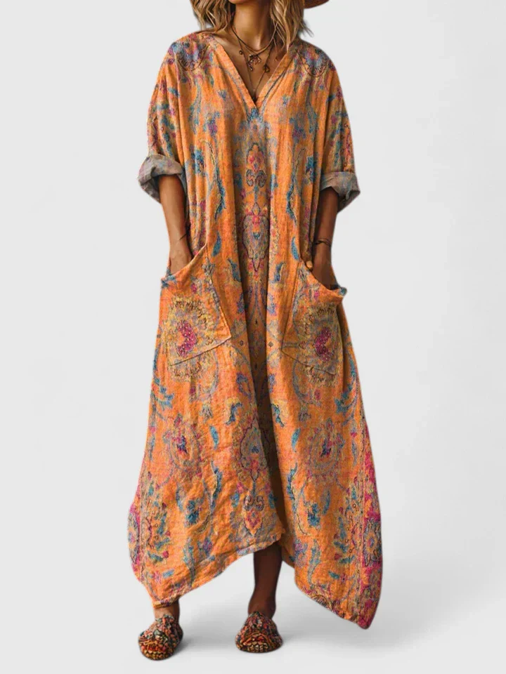 Robe décontractée et élégante pour femmes - Robe longue ample et colorée - Image 2