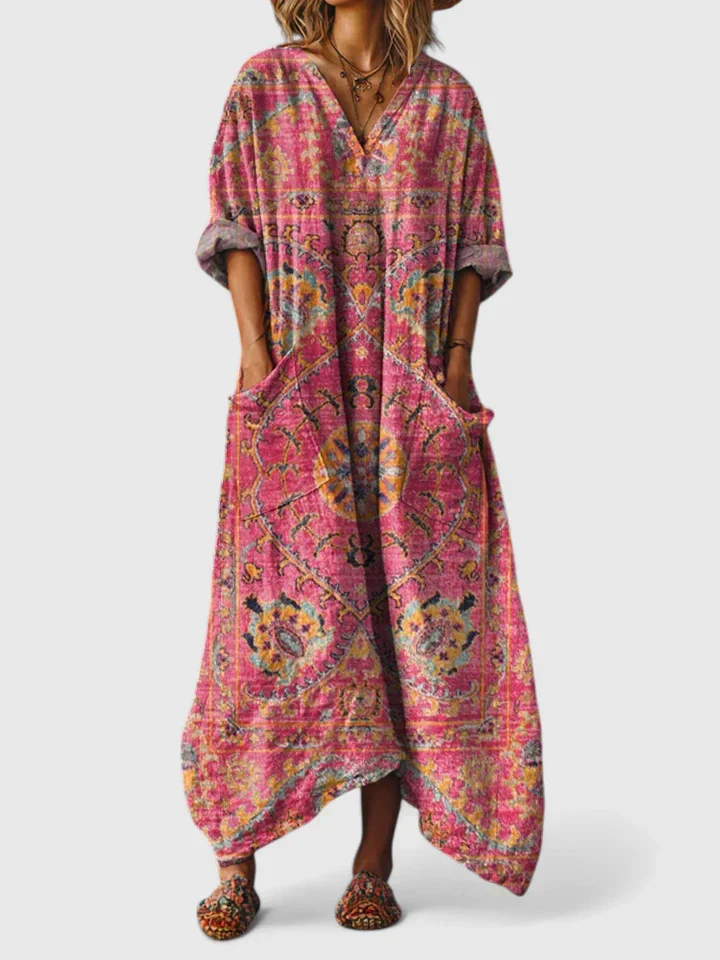 Robe décontractée et élégante pour femmes - Robe longue ample et colorée - Image 3