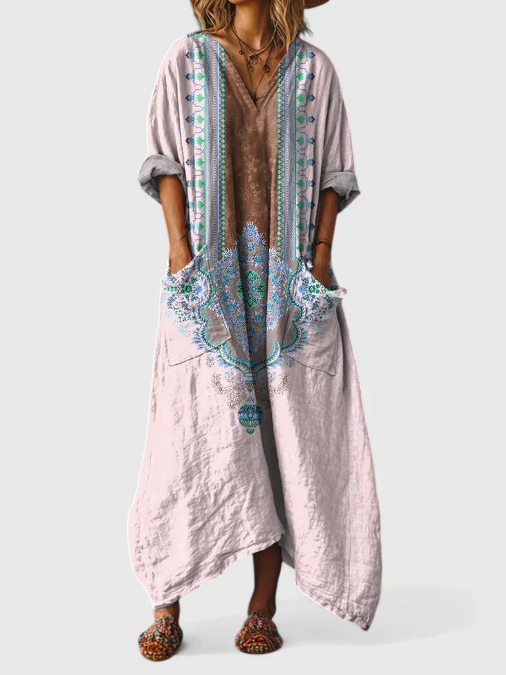 Robe décontractée et élégante pour femmes - Robe longue ample et colorée - Image 4
