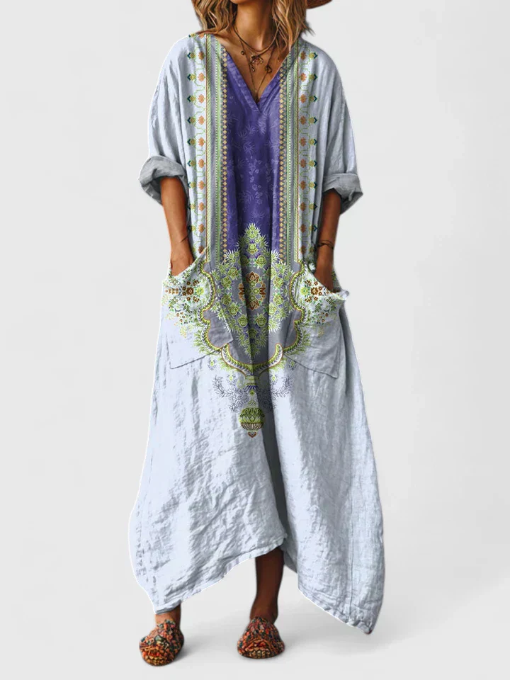 Robe décontractée et élégante pour femmes - Robe longue ample et colorée - Image 6