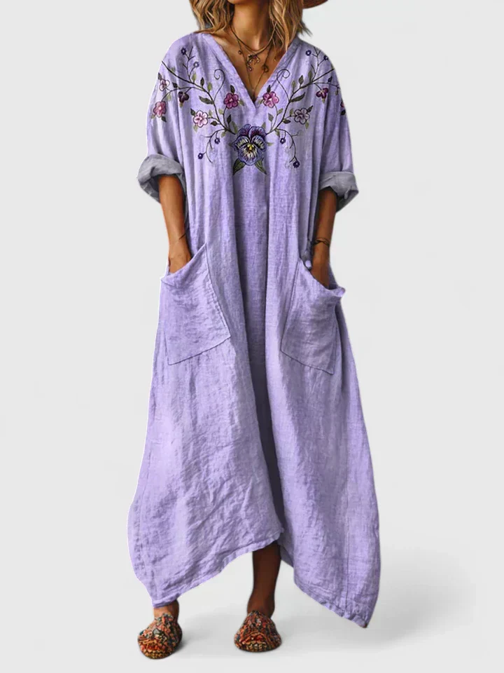 Robe décontractée et élégante pour femmes - Robe longue ample et colorée - Image 7