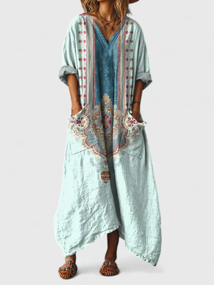 Robe décontractée et élégante pour femmes - Robe longue ample et colorée - Image 8