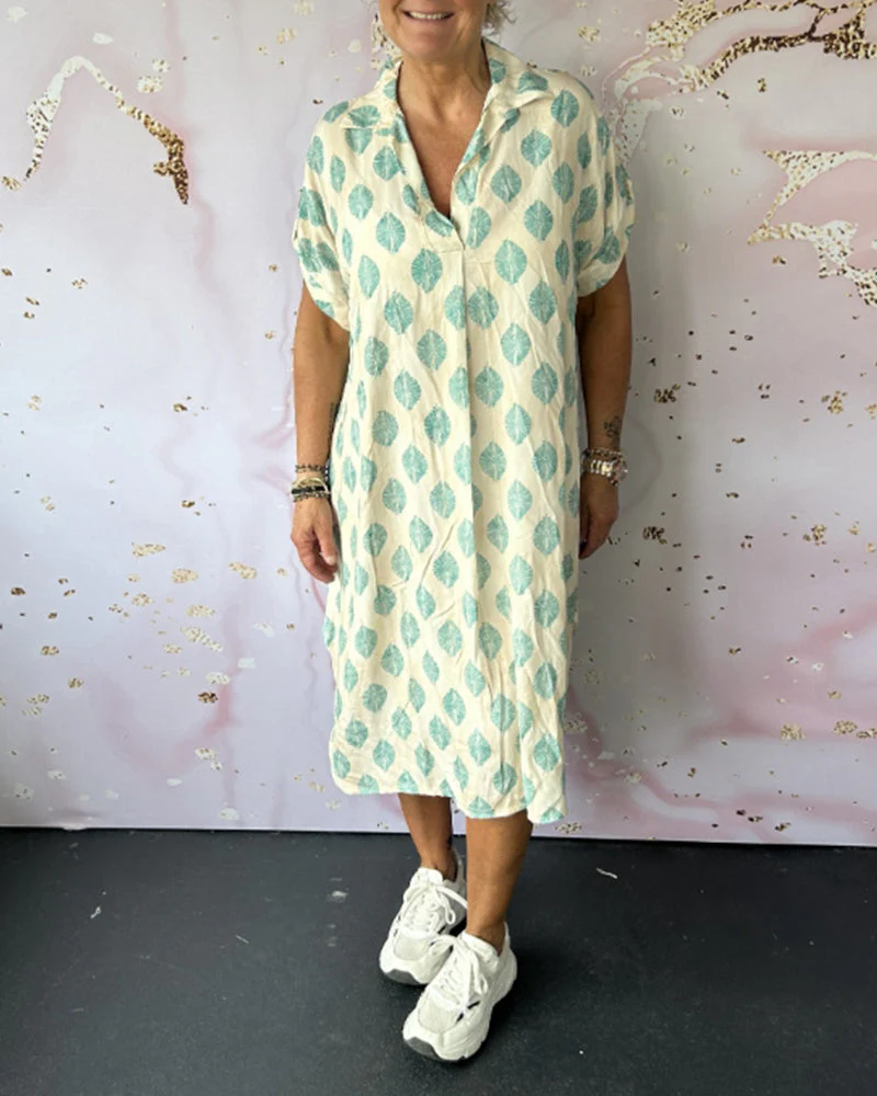 Robe Décontractée Femme Printemps – Col À Revers Manches Courtes Style Estival - Image 10