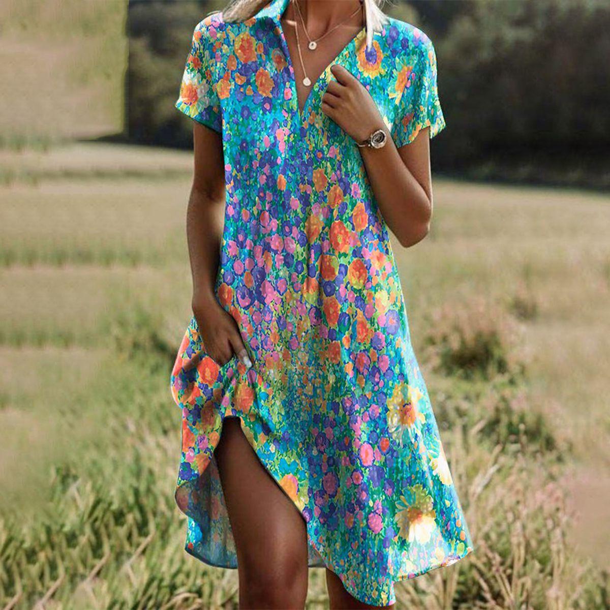 Robe d'été bohème chic pour femme – Style décontracté, fluide et léger