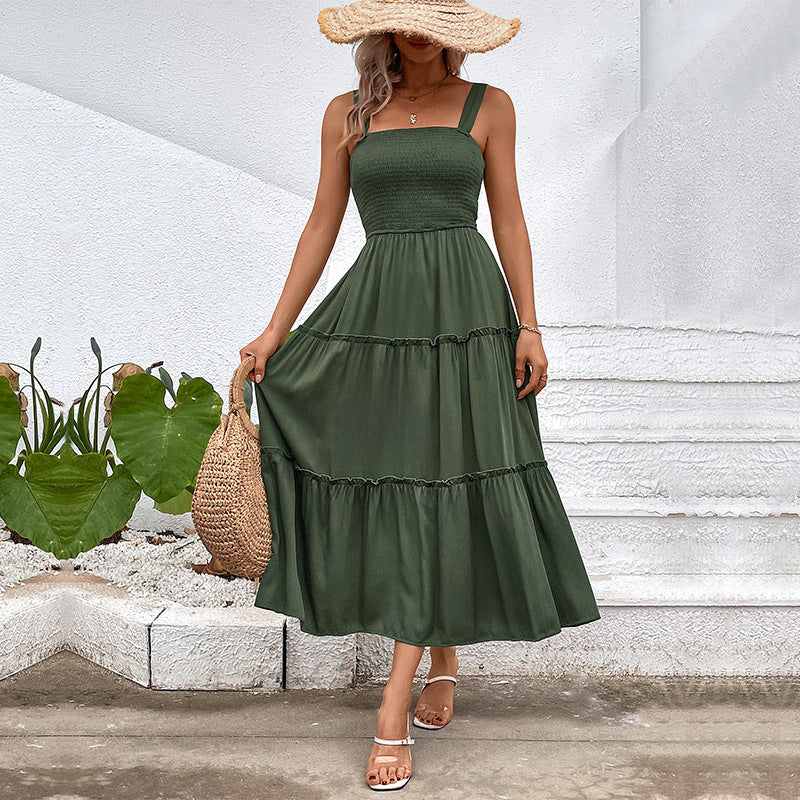 Robe d’été dos nu à volants – Robe femme fluide style vintage - Image 2