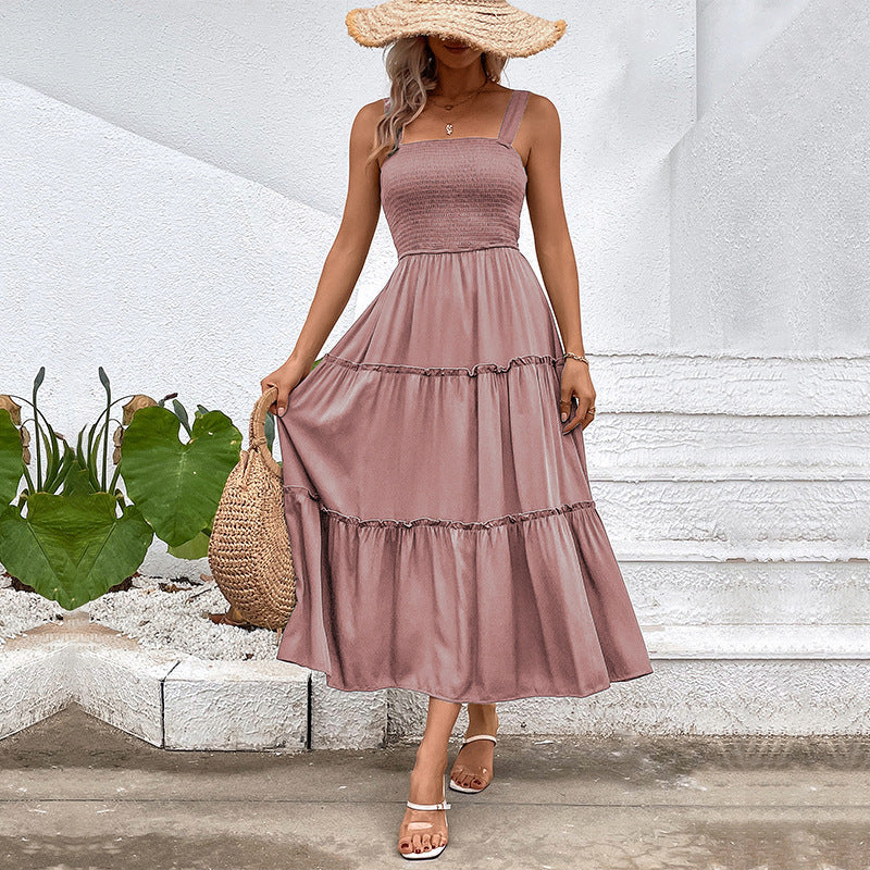 Robe d’été dos nu à volants – Robe femme fluide style vintage - Image 3