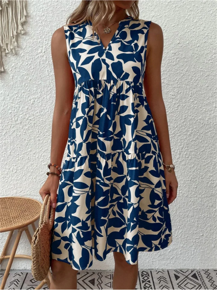 Robe d'été élégante à motif floral pour femmes
