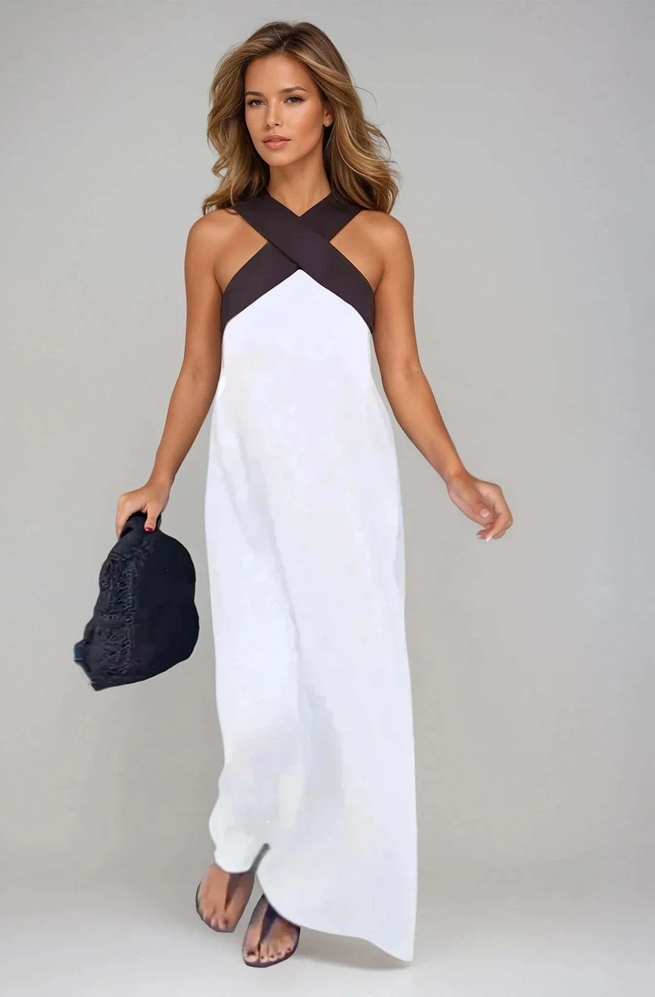 Robe D'Été Femme Coupe Fluide Et Col Croisé Flatteur - Image 2