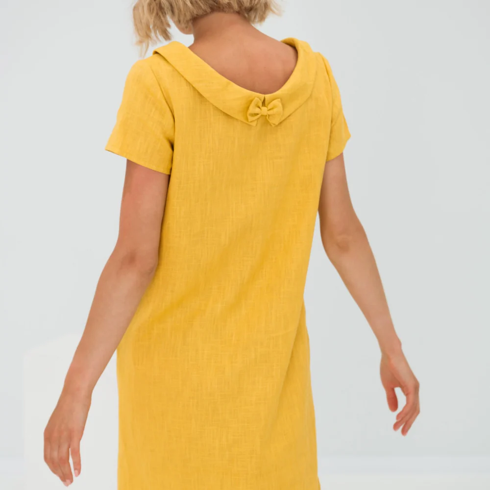 Robe douce en lin femme avec poches – Robe d’été fluide et décontractée - Image 12