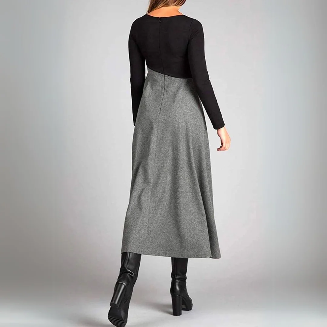 Robe Élégante  – Contraste Moderne pour un Style Sans Effort - Image 3