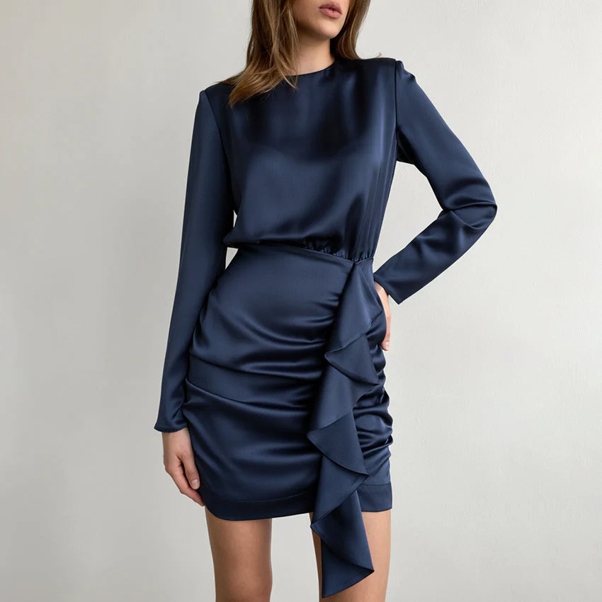Robe Élégante Femme à Manches Longues – Design Inspiré du Style Français - Image 7