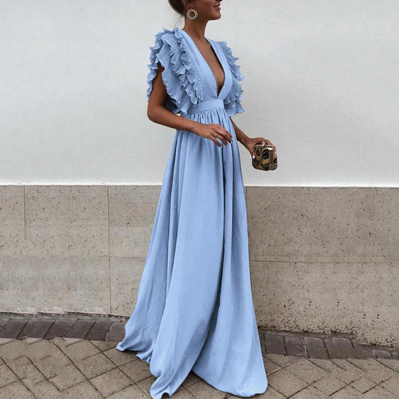 Robe Élégante Femme – Design à Manches Froncées