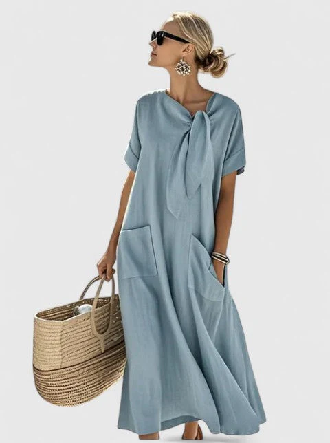 Robe élégante femme sans manches – Silhouette fluide et raffinée - Image 3