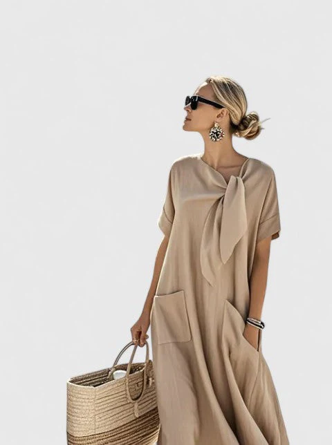 Robe élégante femme sans manches – Silhouette fluide et raffinée - Image 4