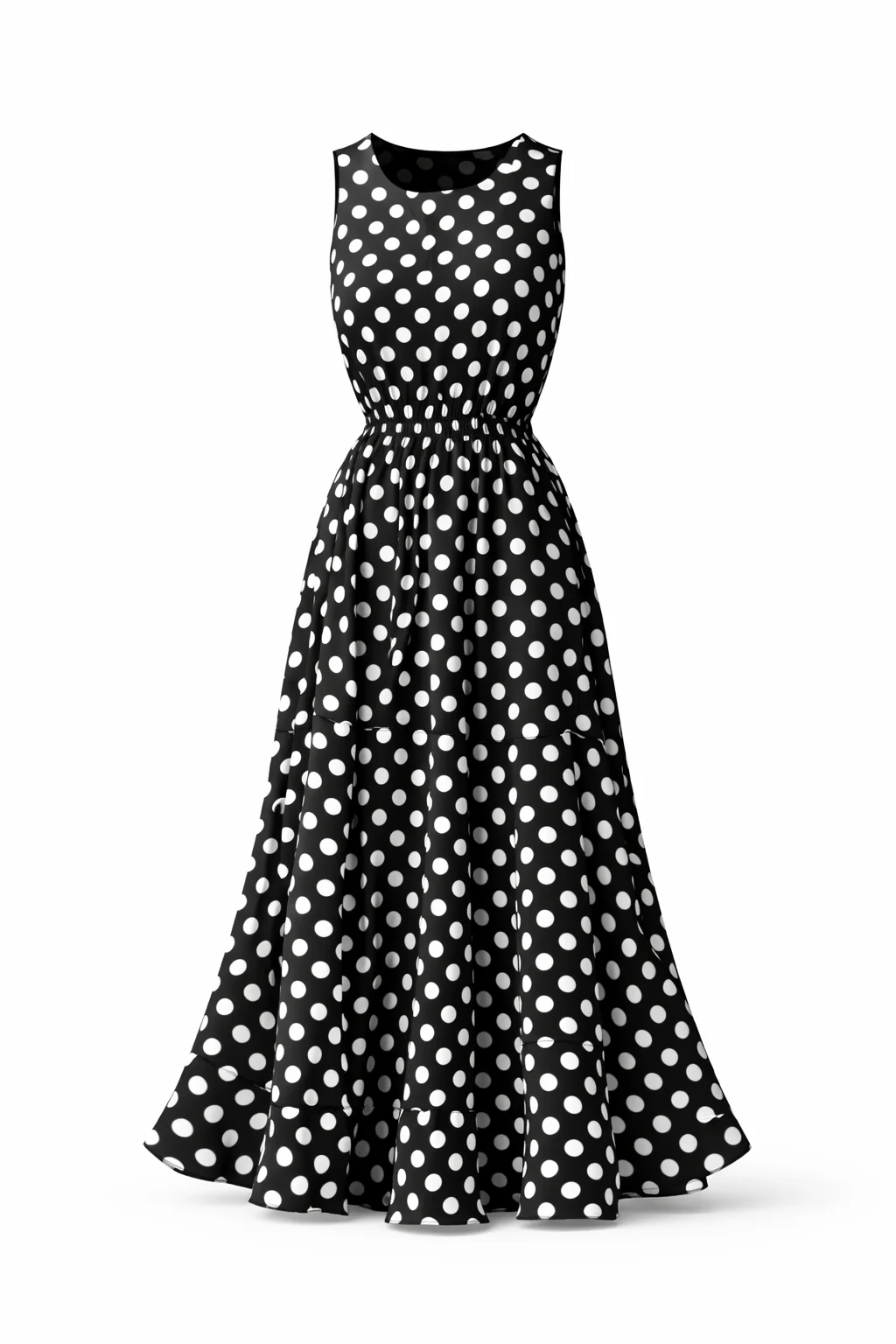 Robe femme à pois – Coupe féminine et style vintage chic - Image 2