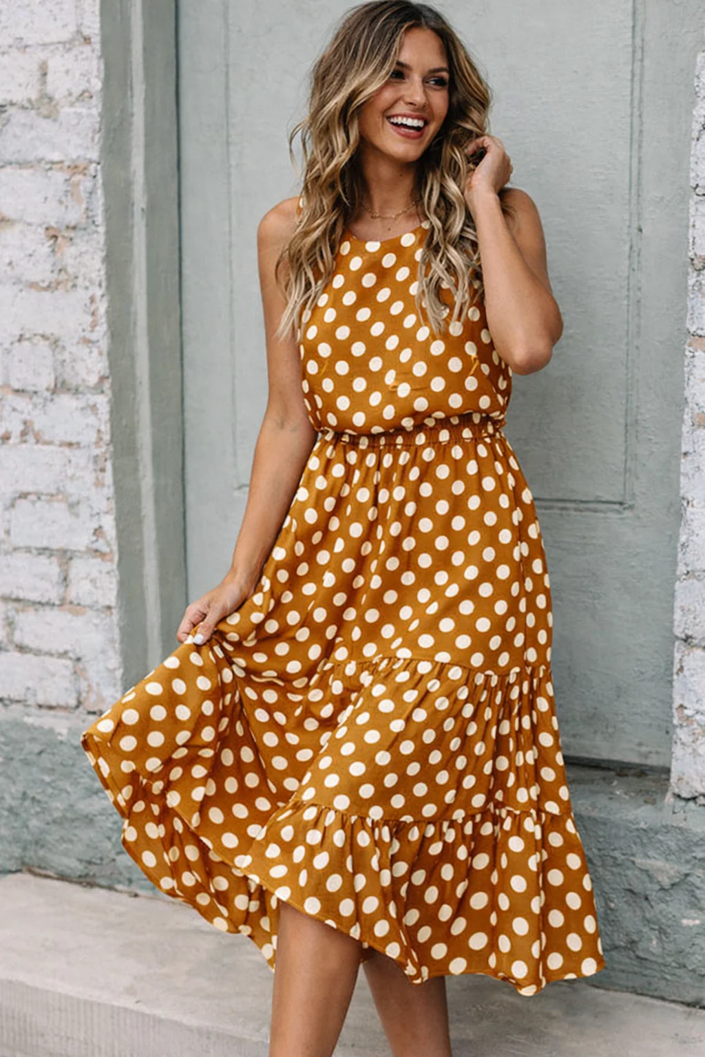 Robe femme à pois – Coupe féminine et style vintage chic - Image 3