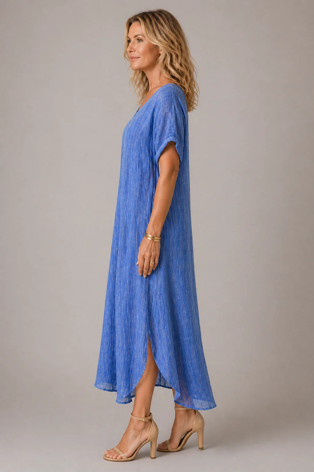 Robe femme decontractee a col V - Fluide et confortable - Image 4