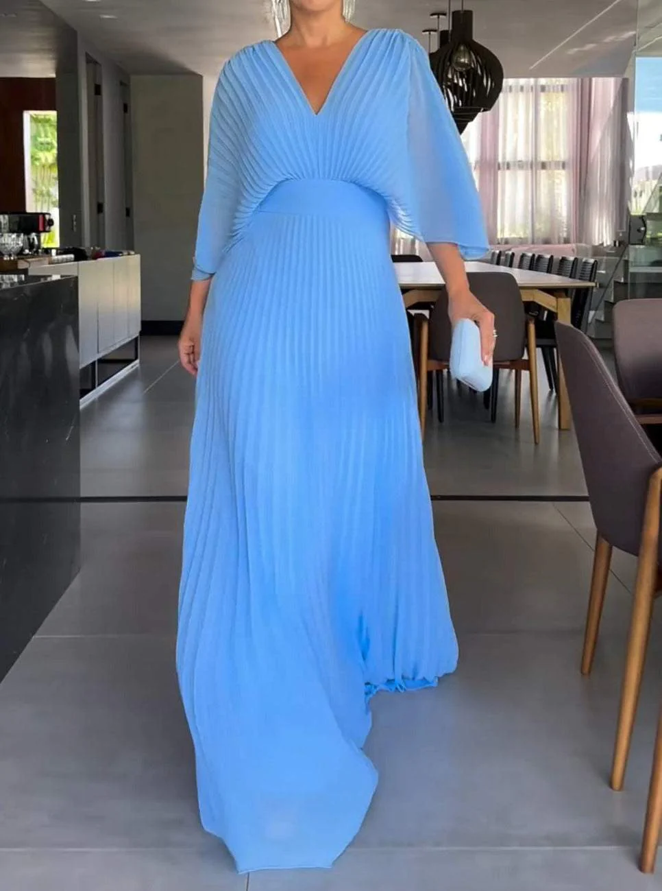 Robe Femme Élégante Plissée – Silhouette Flottante et Légère - Image 2