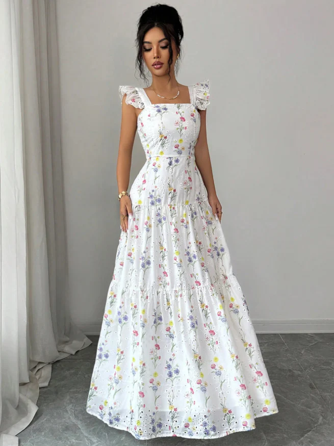Robe femme fleurie a fines bretelles style francais - Legere et romantique - Image 7
