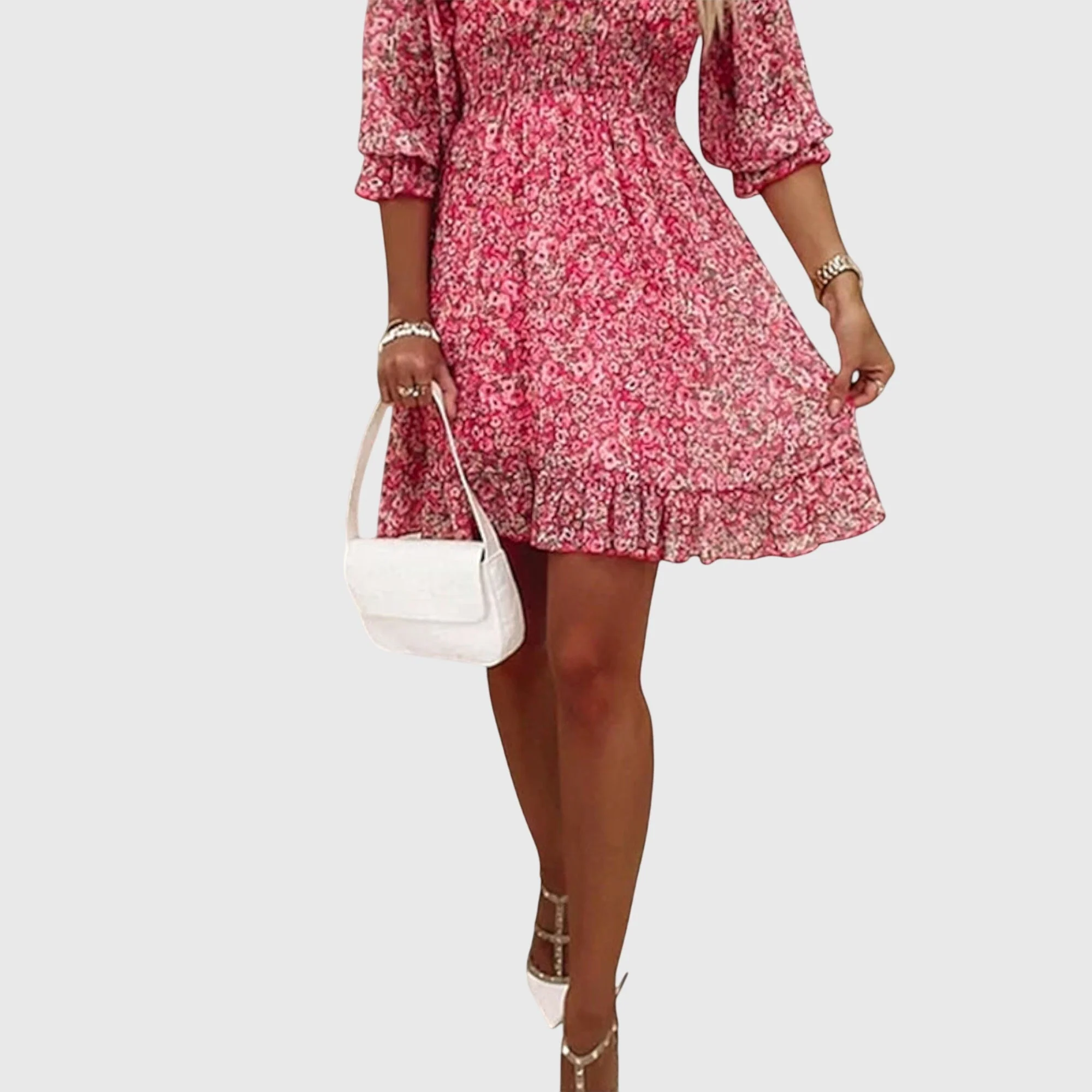 Robe Fleurie à Manches Bouffantes Elisa – Légèreté et Confort pour l’Été - Image 8