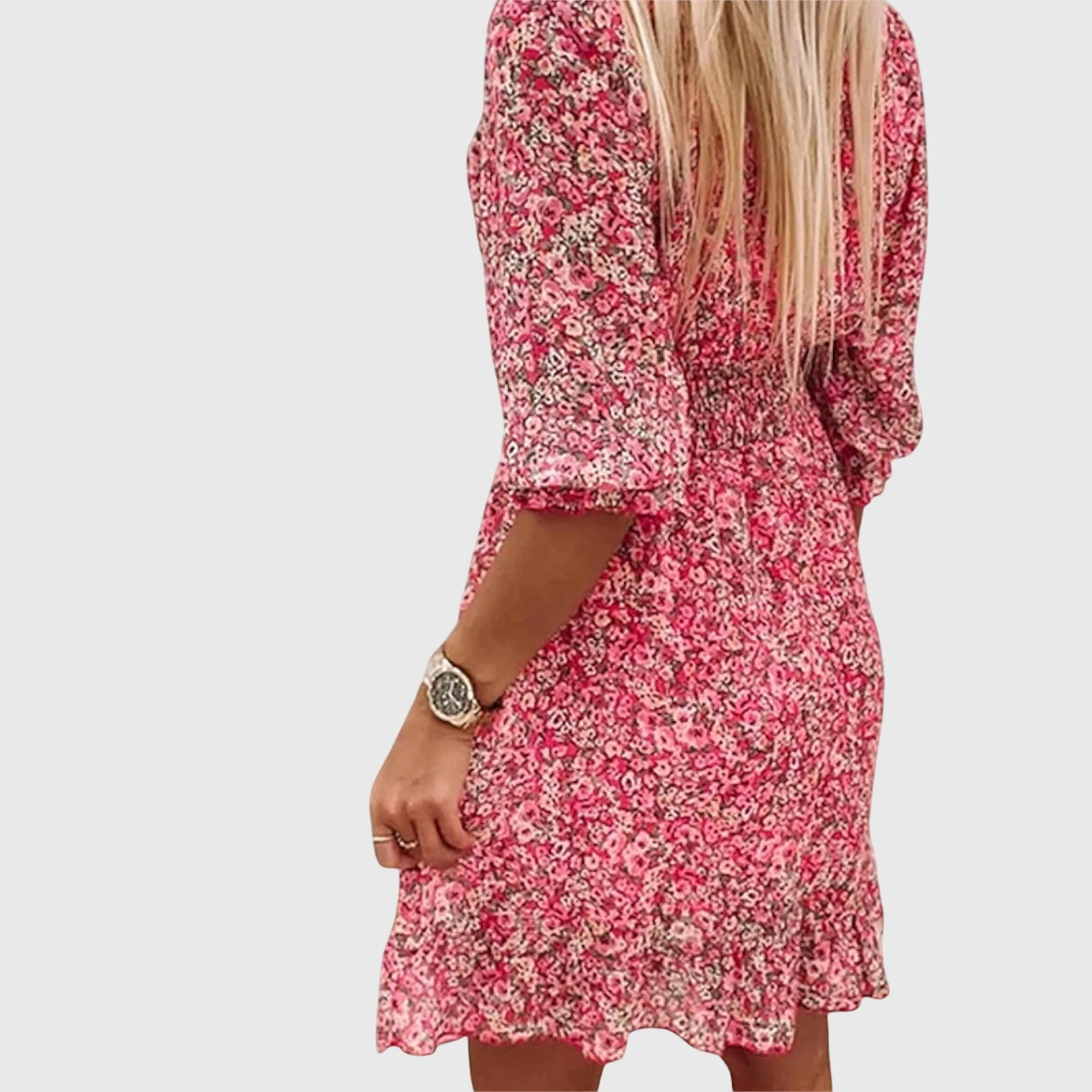 Robe Fleurie à Manches Bouffantes Elisa – Légèreté et Confort pour l’Été - Image 9