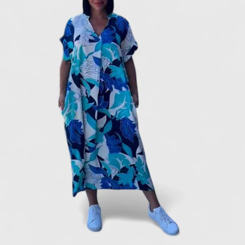 Robe Fleurie Sophistiquée Femme – Style Élégant Et Chic Pour Travail Et Soirée