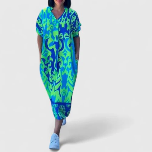 Robe Fleurie Sophistiquée Femme – Style Élégant Et Chic Pour Travail Et Soirée - Image 2