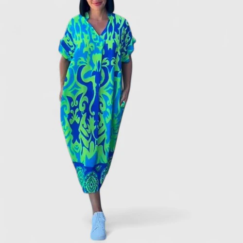 Robe Fleurie Sophistiquée Femme – Style Élégant Et Chic Pour Travail Et Soirée - Image 3