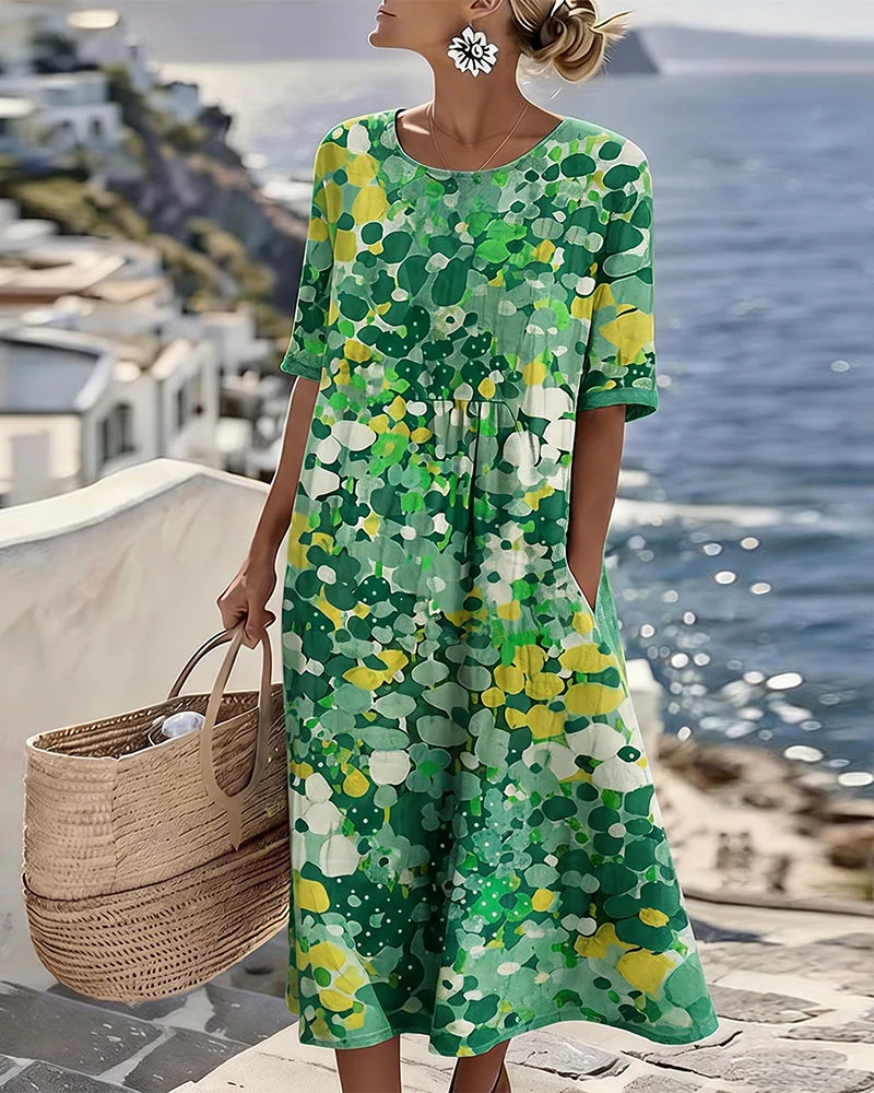 Robe imprimee femme coupe ample - Souple et decontractee - Image 2